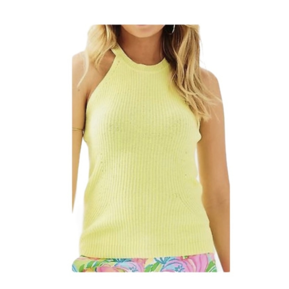 Lilly Pulitzer | Yellow Sleeveless Estee Sweater Tank Top
